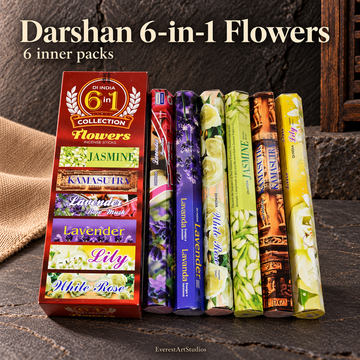 PTSX-TB574989450353-03 | Darshan 6-in-1 Flowers | 6 inner packs
